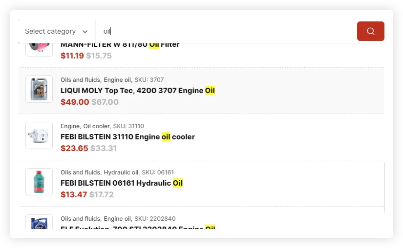 Pièces détachées automobiles algériennes pour l'équipe automobile